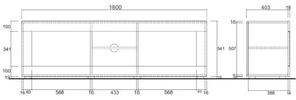 Televízny stolík NERILA biely