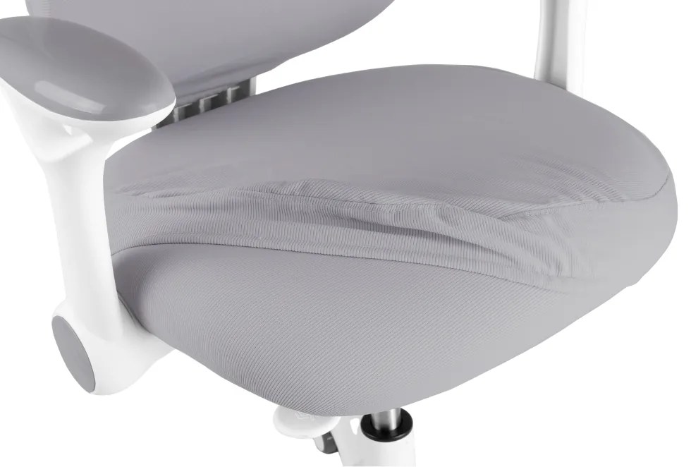 Detská rastúca stolička Neoseat JUNI 006 — látka, sivá