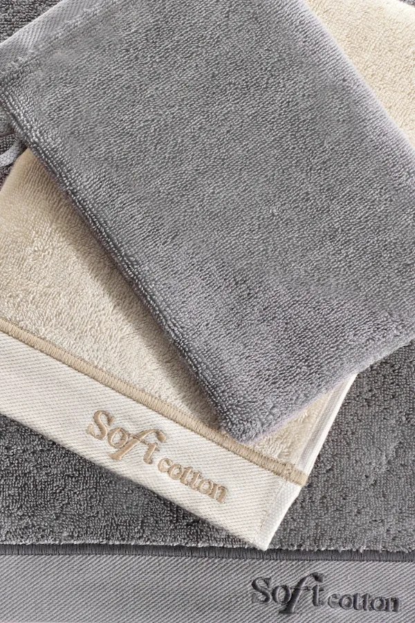 Soft Cotton Darčeková sada uterák, osuška a umývacia žinka AURA
