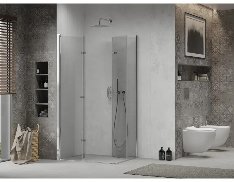 Mexen Lima DUO sprchovací kút 90x70 cm, priehľadný, chróm, 856-090-070-02-00