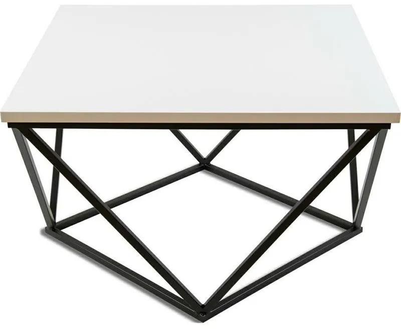 Konferenčný stôl Curved 60 cm čierno-biely