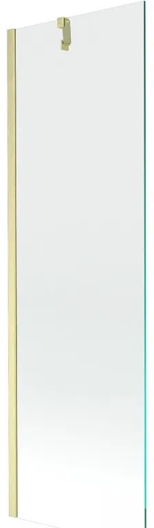 Mexen Next, 1-krídlová vaňová zástena 60 x 150 cm, 6mm číre sklo, zlatá matná, 895-060-000-00-00-55