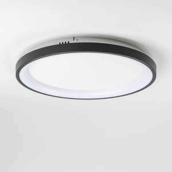 Brilagi - LED stmievateľné stropné svietidlo FALCON SLIM LED/42W/230V pr. 50 cm čierne s diaľkovým ovládaním