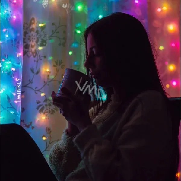 Twinkly TWW210SPP-TEU - LED RGB Vonkajší vianočný záves 210xLED 6,1m IP44 Wi-Fi