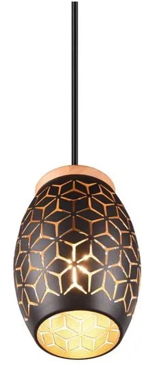 Čierne závesné svietidlo ø 15 cm Bidar – Trio