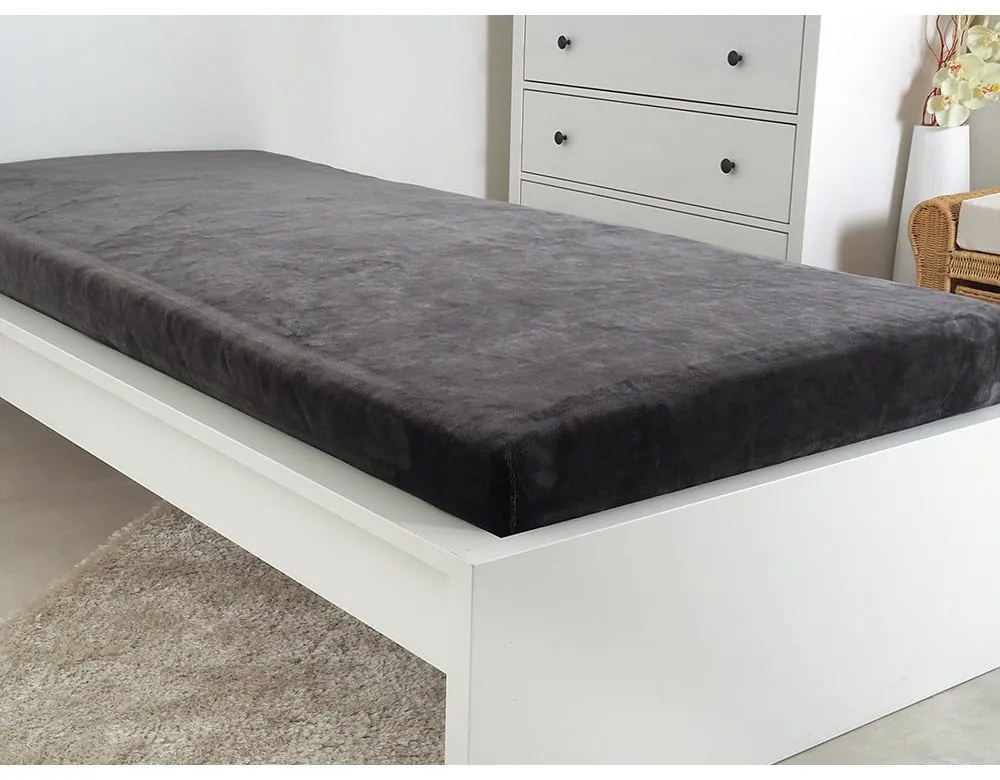 Tmavosivá plachta z mikroflanelu 180x200 cm Exclusive – B.E.S.