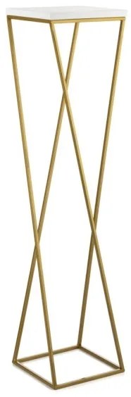 Stojan na kvety LOFT 100x24 cm zlatá/biela