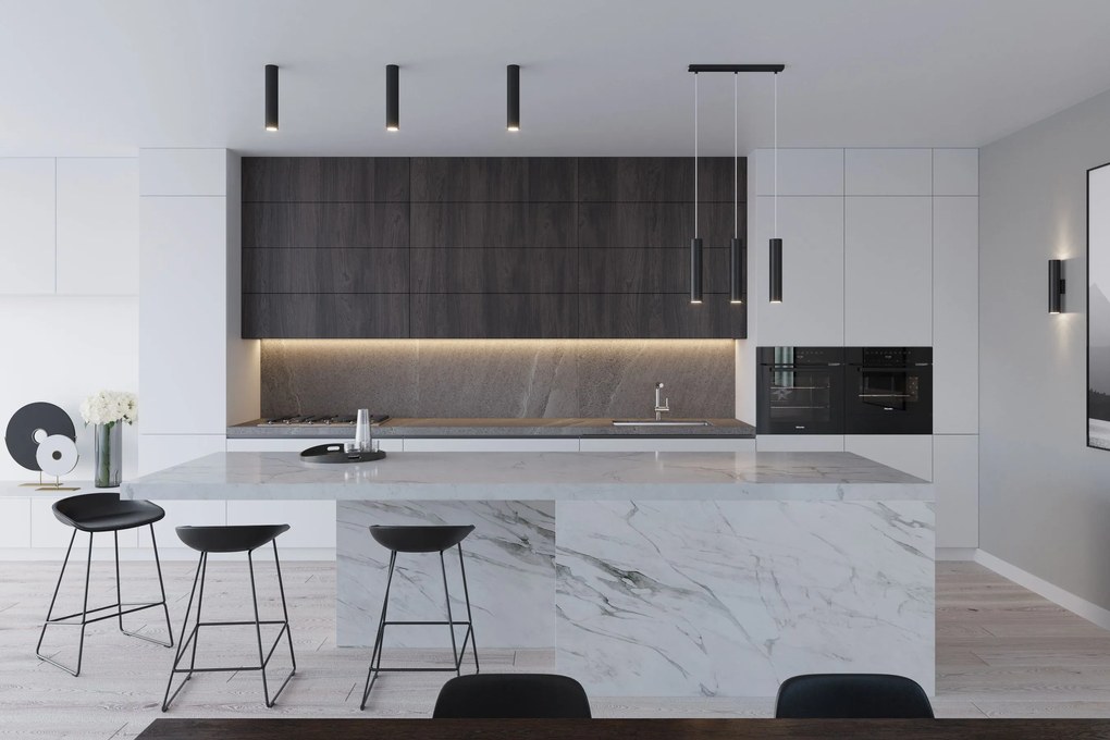 Závesné svietidlo Lagos, 2x čierne kovové tienidlo, o