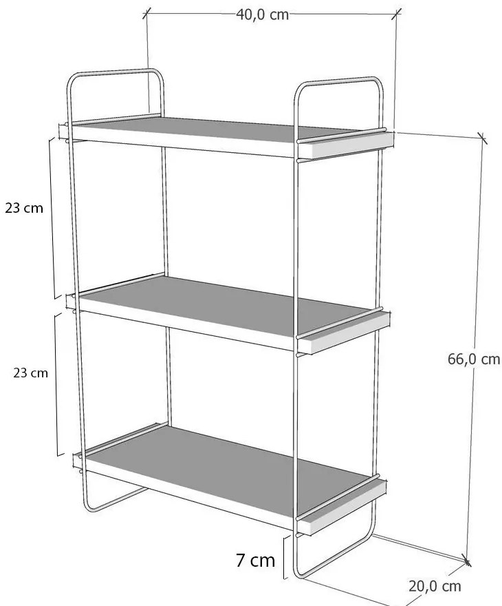 Poschodová polica v dekore duba v prírodnej farbe 40 cm Pulalis – Kalune Design