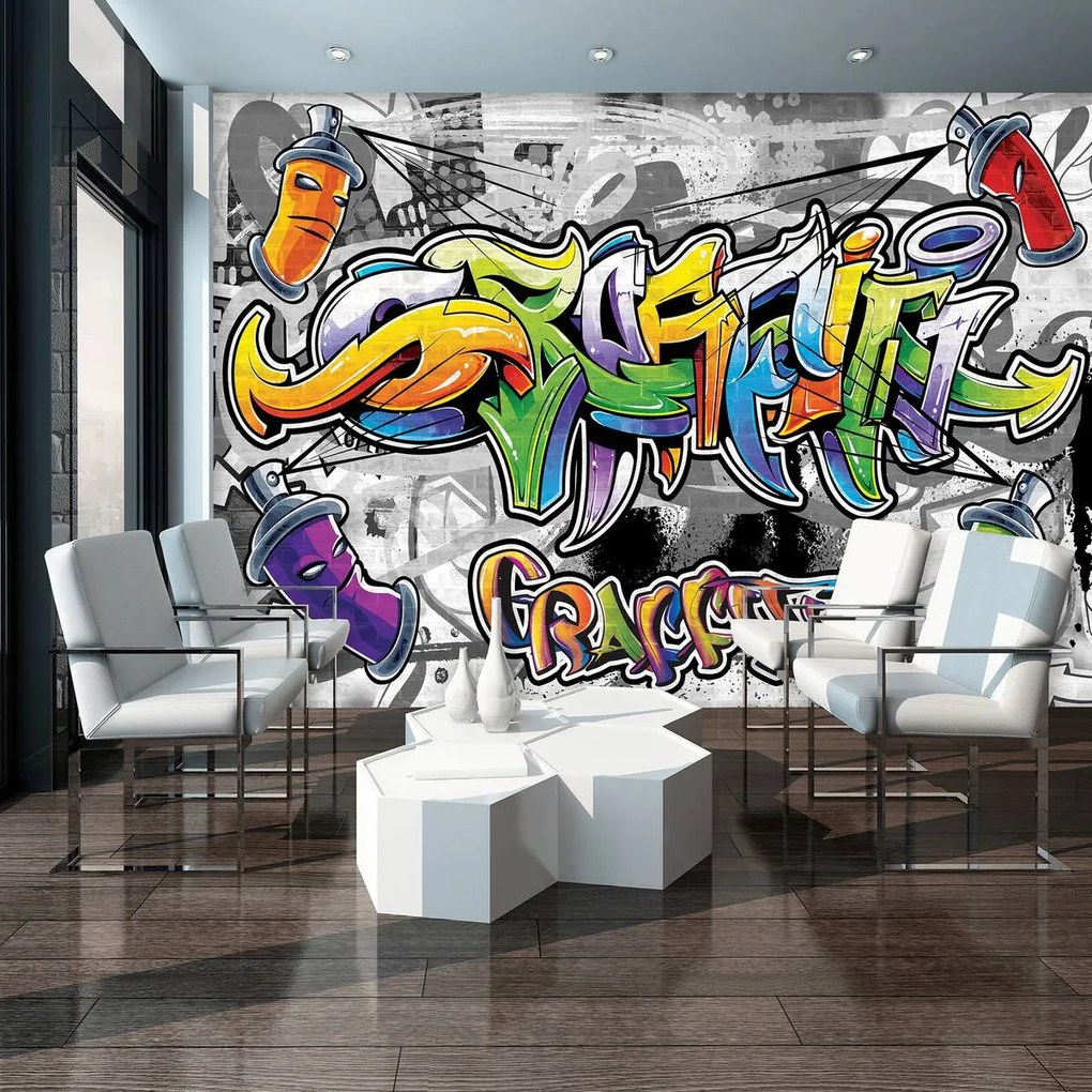 Fototapeta - Farebné Graffiti (254x184 cm)