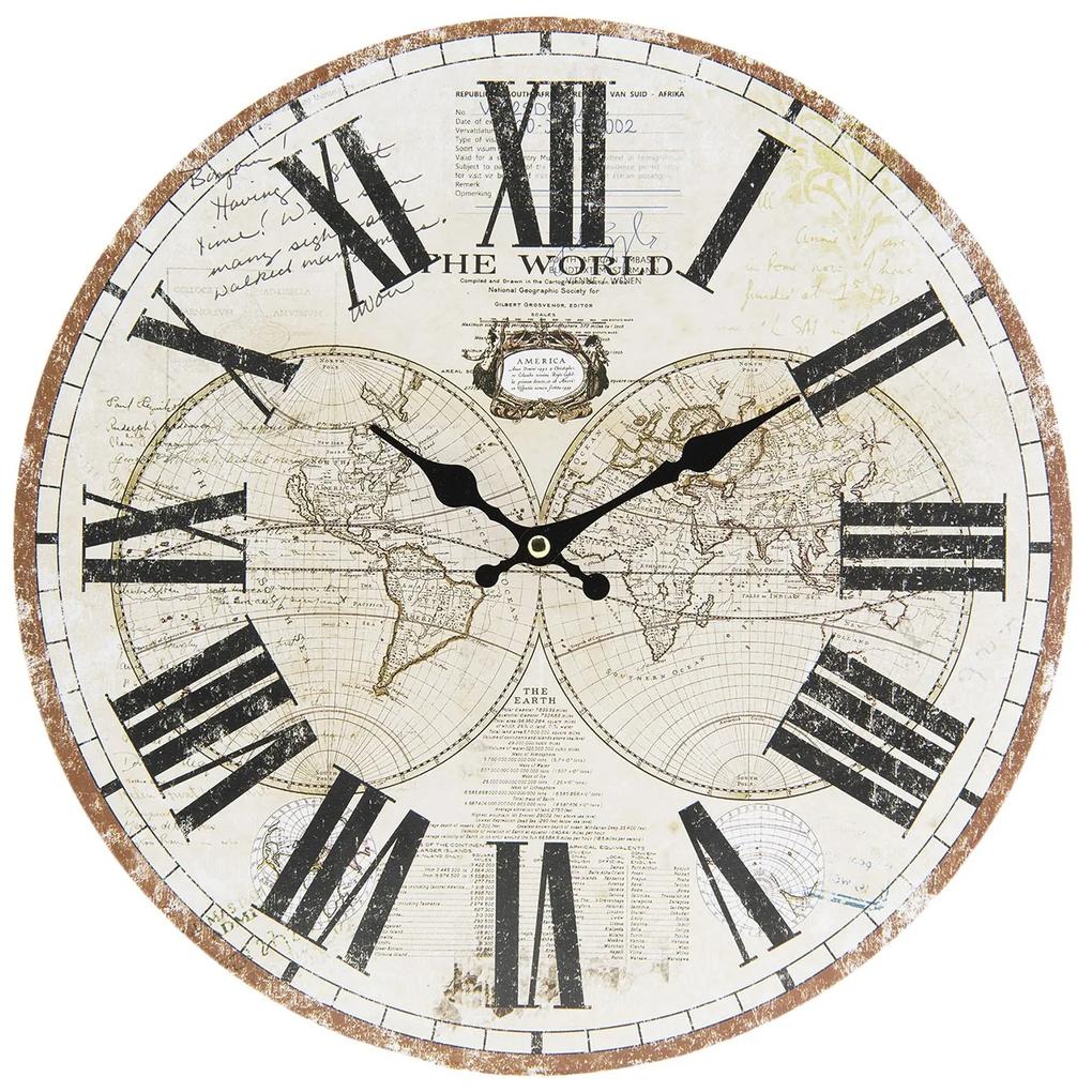 Nástenné hodiny Clayre &amp; EEF, 6KL0533, 34cm