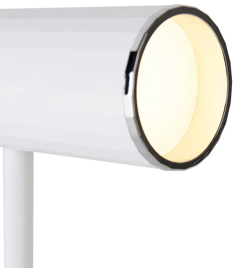 Tafellamp wit incl. LED 3-staps dimbaar oplaadbaar - Telescoop