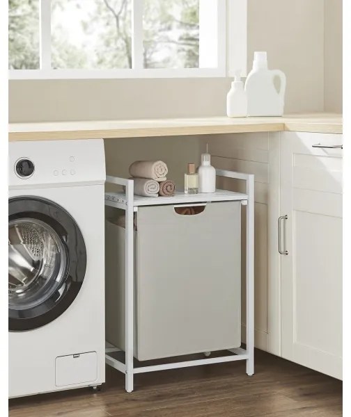 Koš na bielizeň REX biela