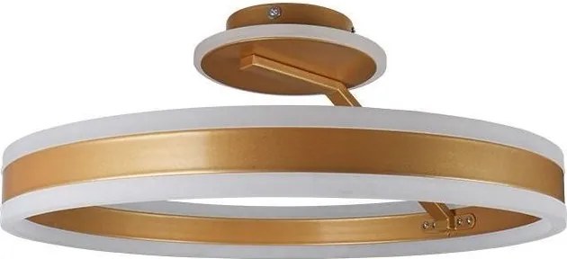 LED Stmievateľný prisadený luster LED/86W/230V 3000-6500K zlatá + diaľkové ovládanie