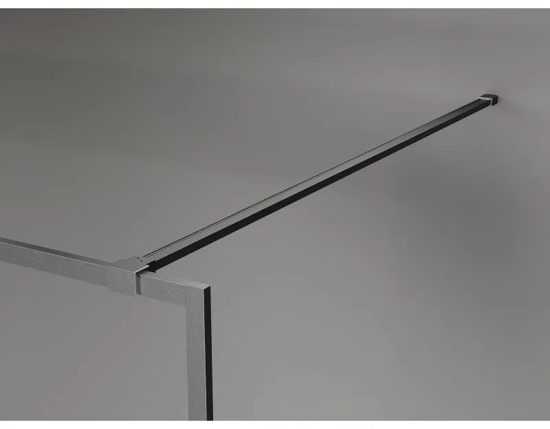 Mexen Kioto-F, sprchová zástena s rámom 130 x 202 cm, 8 mm grafit, grafitový profil, 800-130-104-66-40