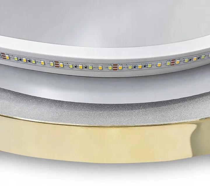 Dekorstudio Okrúhle LED zrkadlo so zlatým rámom 90cm MMJ