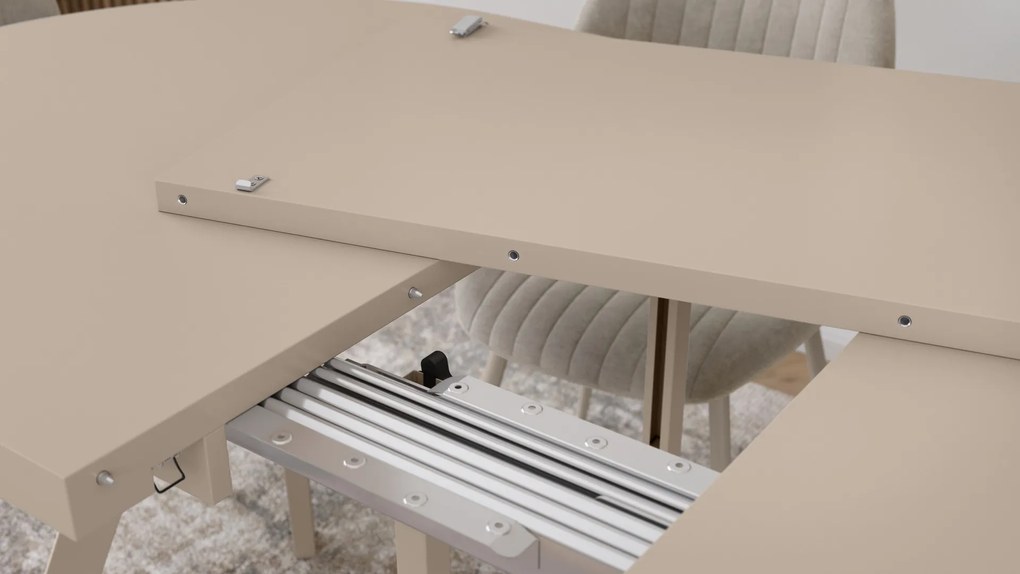 Mazzoni EXPANSO Kašmír / kašmírové nohy - OVÁLNY ROZKLADACÍ STÔL 160-360 cm PRE 16-18 OSÔB