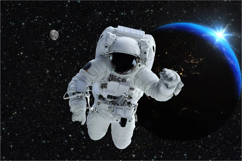Obraz - Astronaut vo vesmíre (90x60 cm)