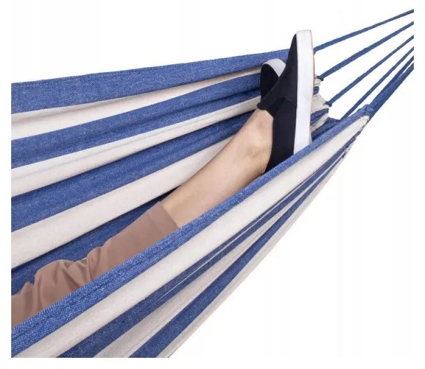 SPRINGOS Hojdacia sieť 200x150 cm, modro-biela SPRINGOS STELLA