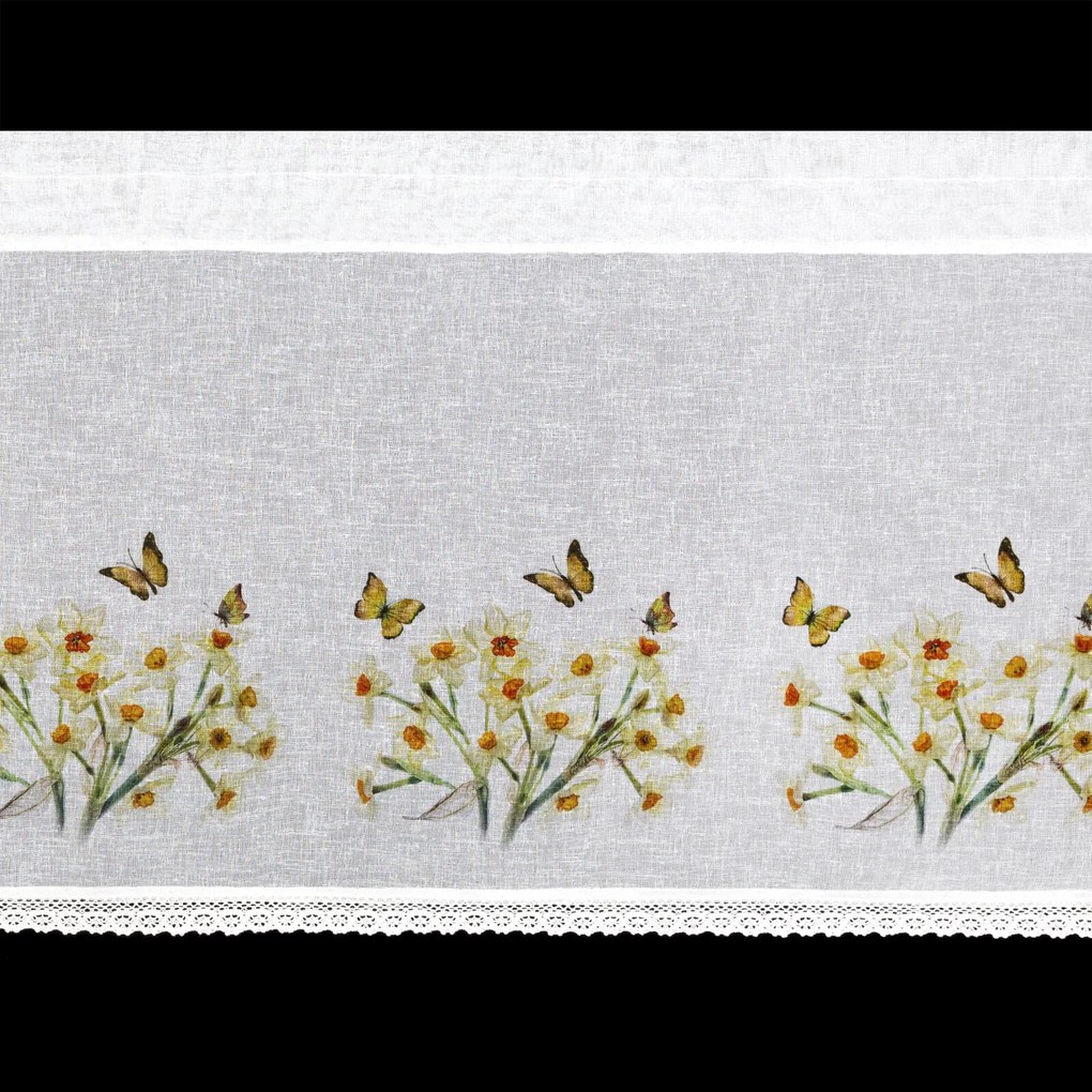 KRÁTKA ZÁCLONA NA PÁSKE FLORA 150X60 CM VIACFAREBNÁ