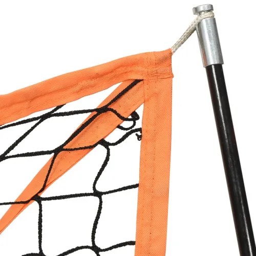 vidaXL Bejzbalová sieť oranžovo-čierna 183x182x183cm oceľ a polyester-