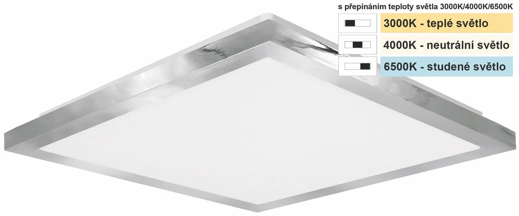 TOP LIGHT Svetlo stropné Silver HS CCT, Biela-Chróm