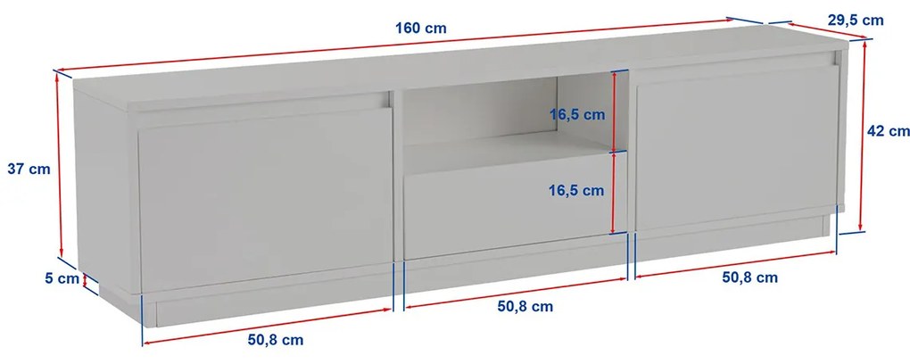 TV stolík Vanguard Grey