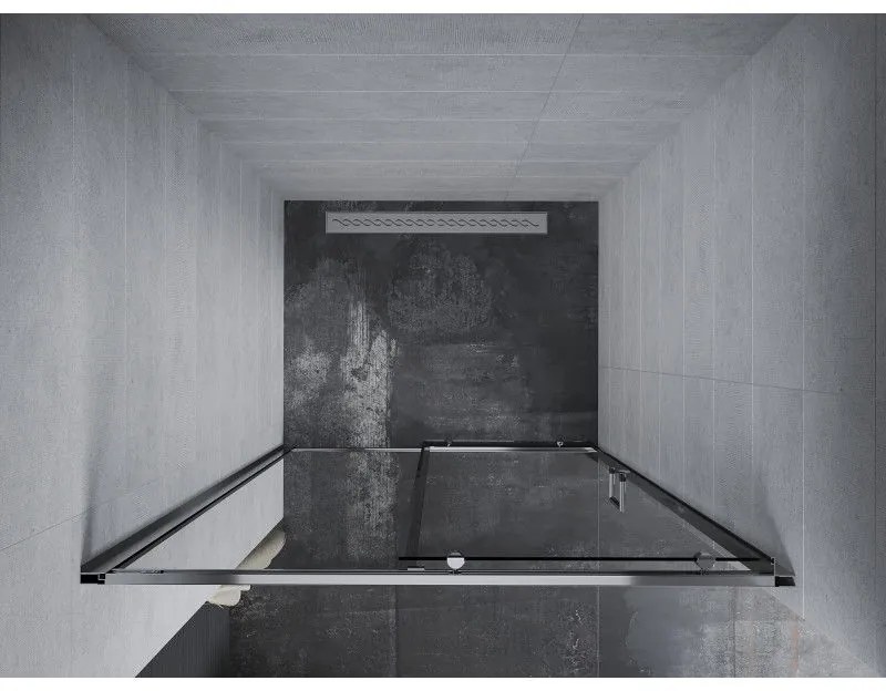 Mexen Apia, posuvné dvere do otvoru 145 x 190 cm, 6mm číre sklo, chrómový profil, 845-145-000-01-00