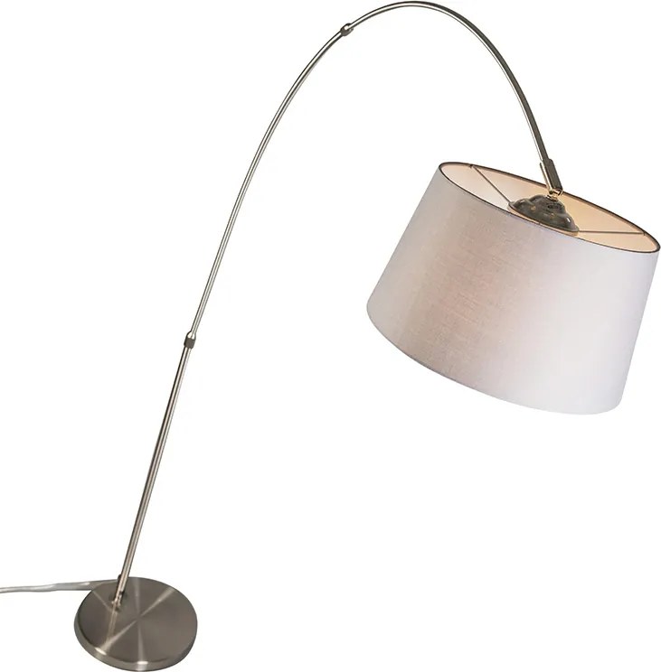 Inteligentná oblúková lampa s oceľovým tienidlom sivá vrátane WiFi A60 - Arc Basic