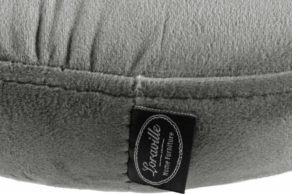 Barová stolička Ponte - zamat, čierny rám - Sivá