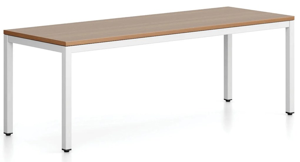 Lavica FRAME, biela podnož, 1685 x 404 x 468 mm, orech