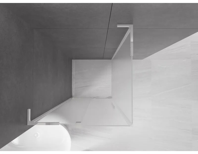 Mexen Velar L, sprchový kút s posuvnými dverami 120 x 120 cm, 8mm sklo námraza, chrómová, 871-120-120-33-01