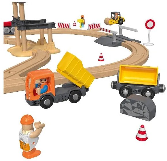 lupilu® Drevená železničná súprava L (stavenisko) (100395147)