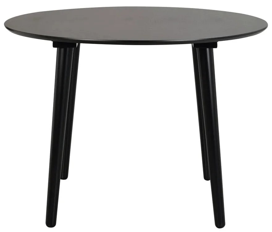 Čierny jedálenský stôl Rowico Lotta, ø 106 cm