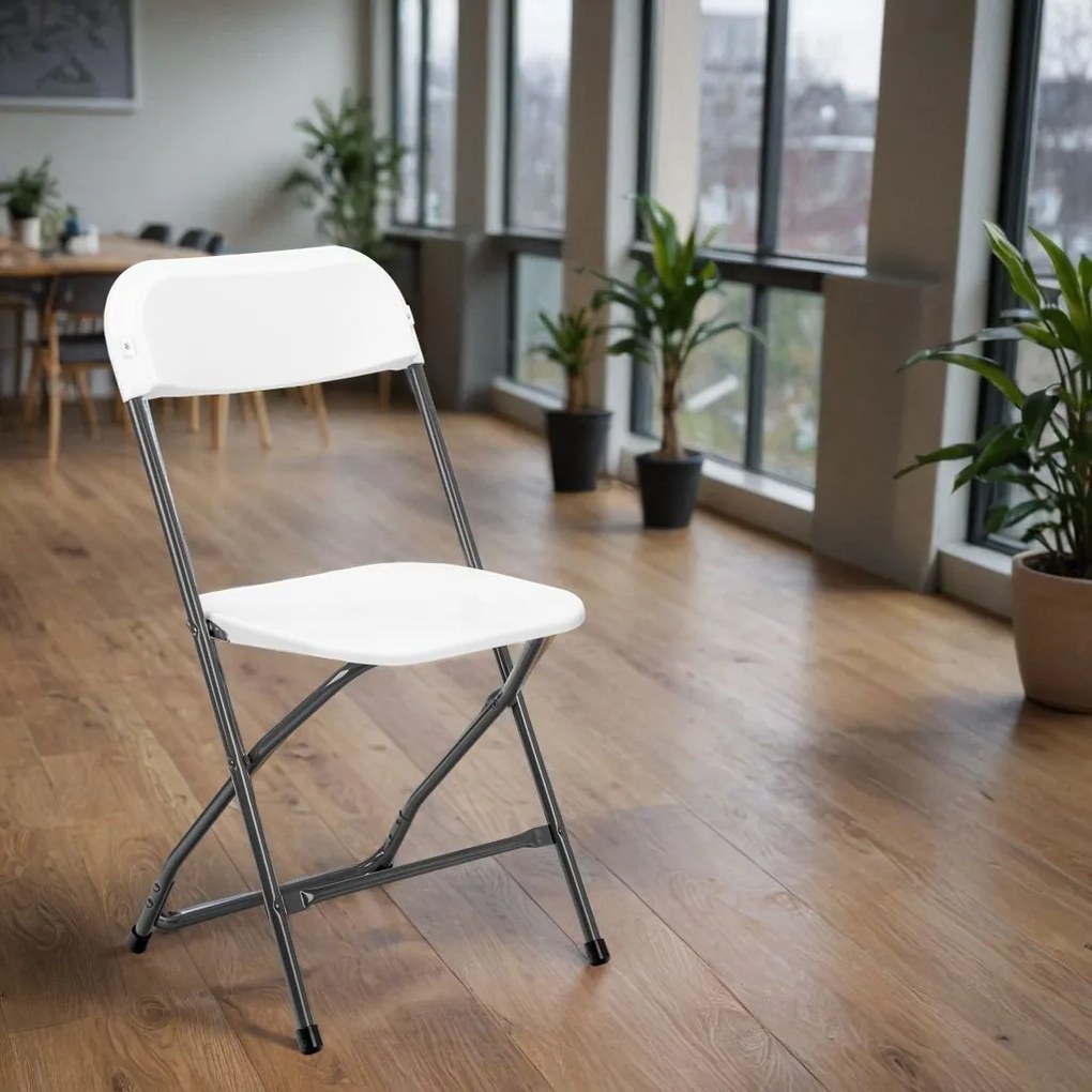Skladacia cateringová stolička Simplo biela