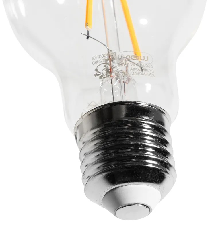 Sada 5 LED žiaroviek E27 A60 číra 3W 320 lm 2700K
