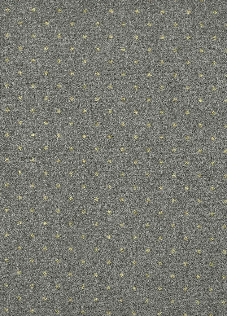Koberce Breno Metrážny koberec AKZENTO NEW 92, šíře role 400 cm, sivá, viacfarebná