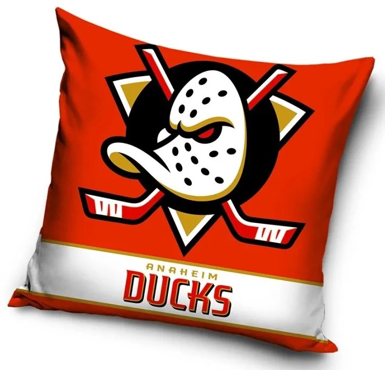 Vankúšik NHL Anaheim Ducks Orange Mask 40x40 cm