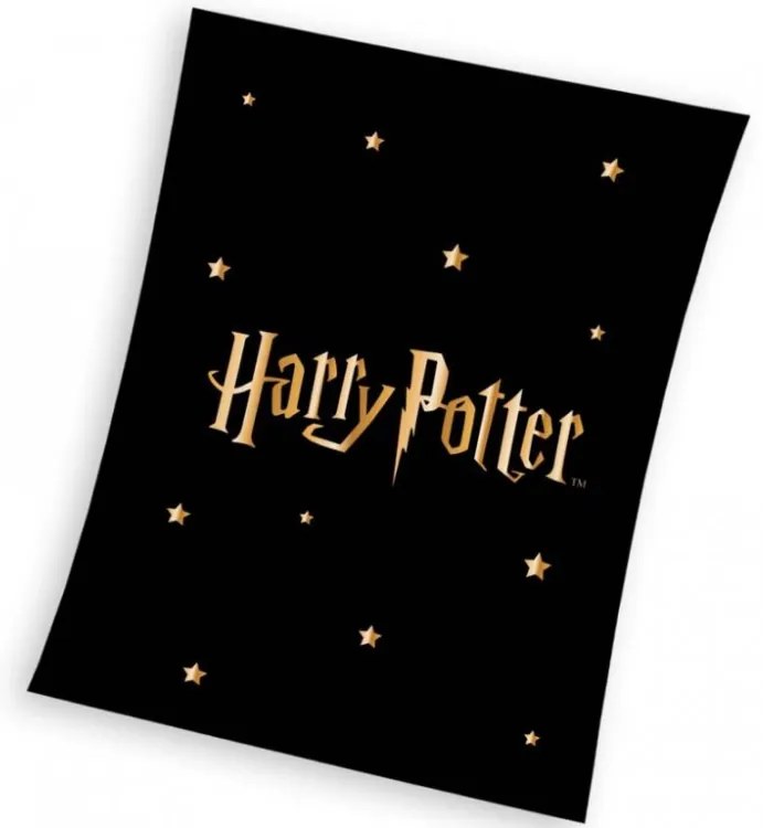 Detská deka Harry Potter Gold Stars 130x170 cm