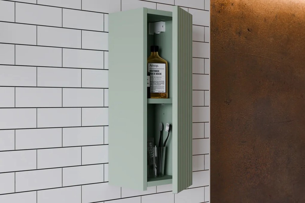 Horná kúpeľňová skrinka Line Reed Green D 83-30-1D zelená