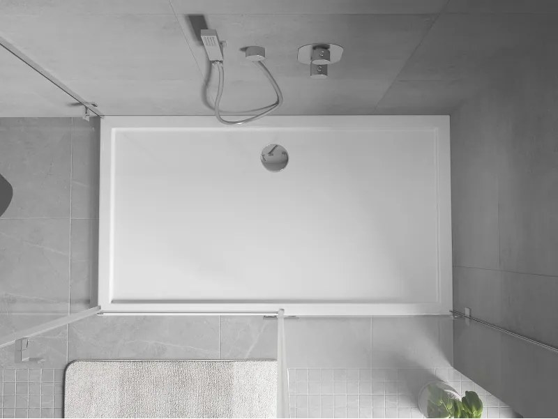 Mexen Flow Slim, obdĺžniková sprchová vanička 140 x 95 cm, biela lesklá, 46R109514