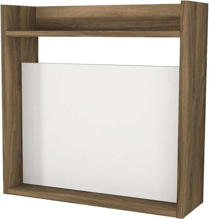 Pracovný stôl Laptop White and Walnut