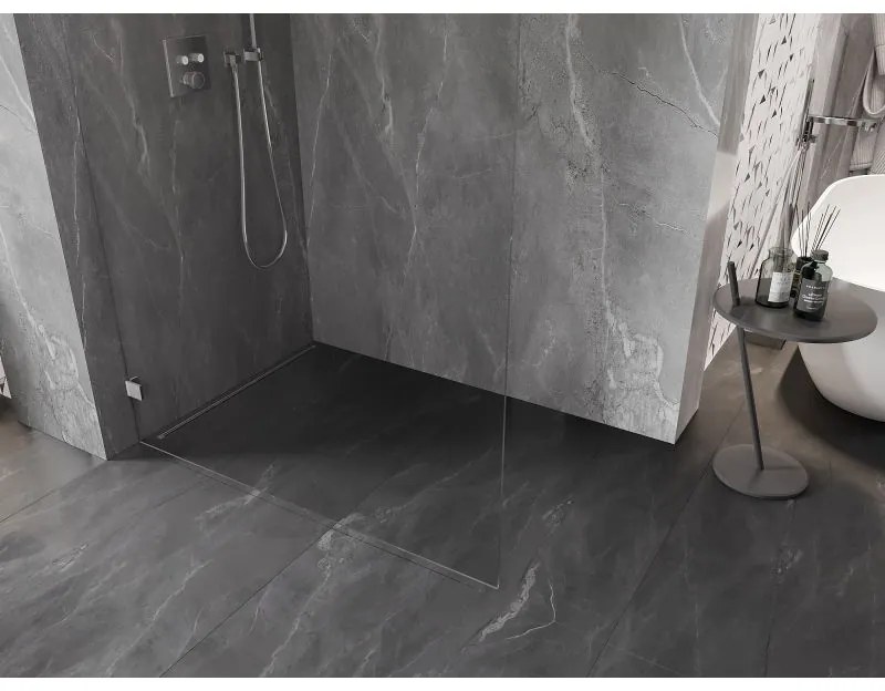 Mexen Lunar L sprchová stena ľavá 80 x 200 cm, 8 mm číre sklo, chrómová, 830L-080-000-01-00-L