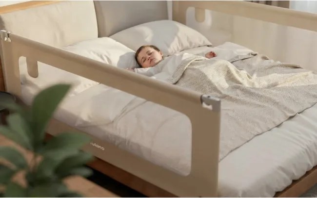 Bezpečnostná zábrana na posteľ Cover 40 béžová 200 cm