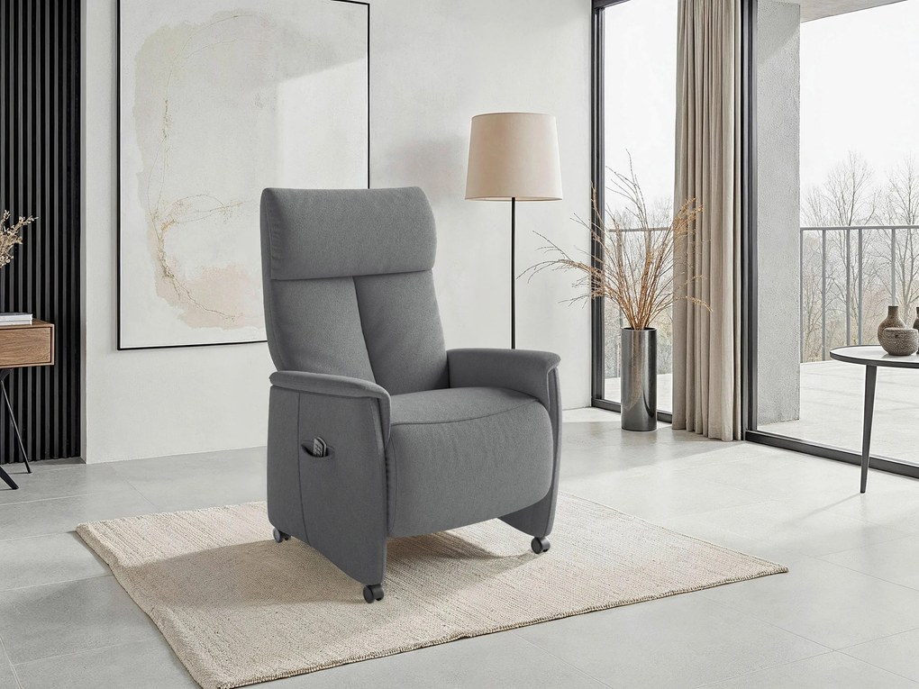 XXXLutz RELAXAČNÉ KRESLO, textil, sivá Sit & More - Online Only obývacie izby - 00014403241M