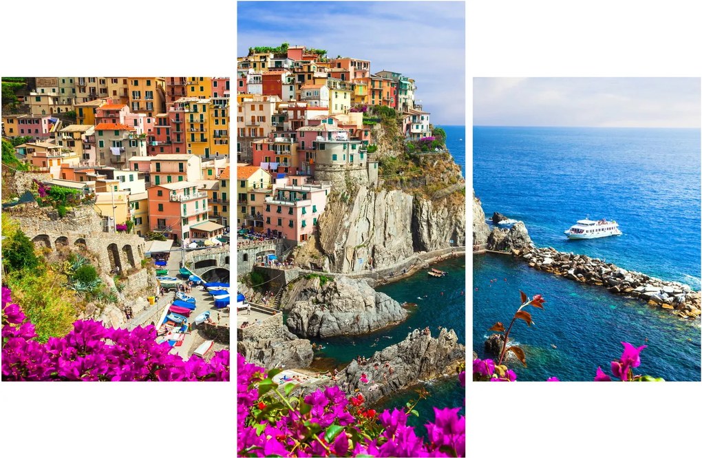 Obraz - Talianska dedinka Manarola (90x60 cm)