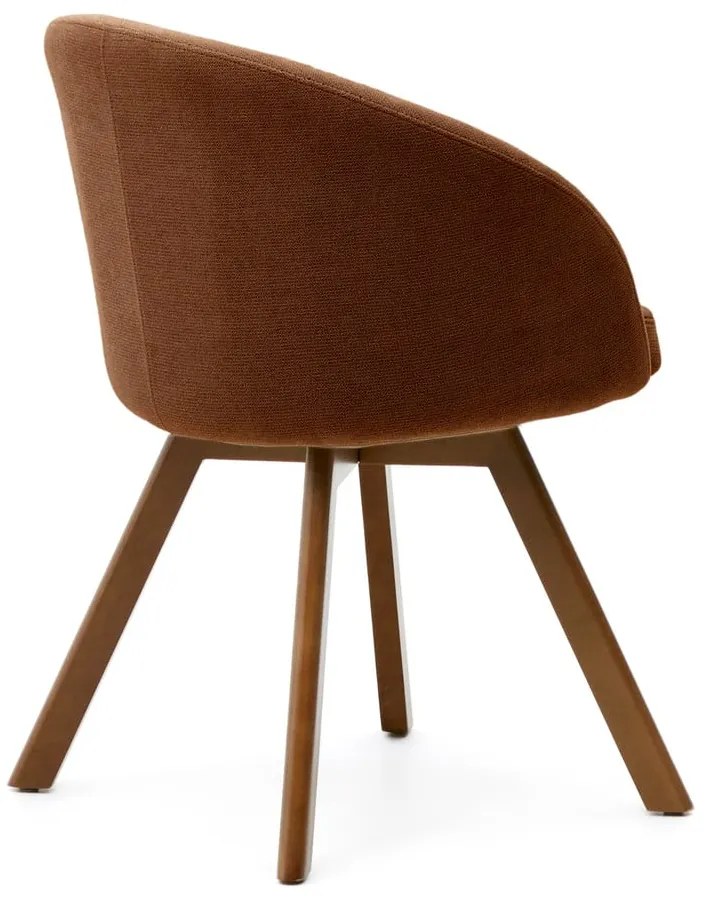 Hnedé čalúnené jedálenské kreslo Marvin – Kave Home