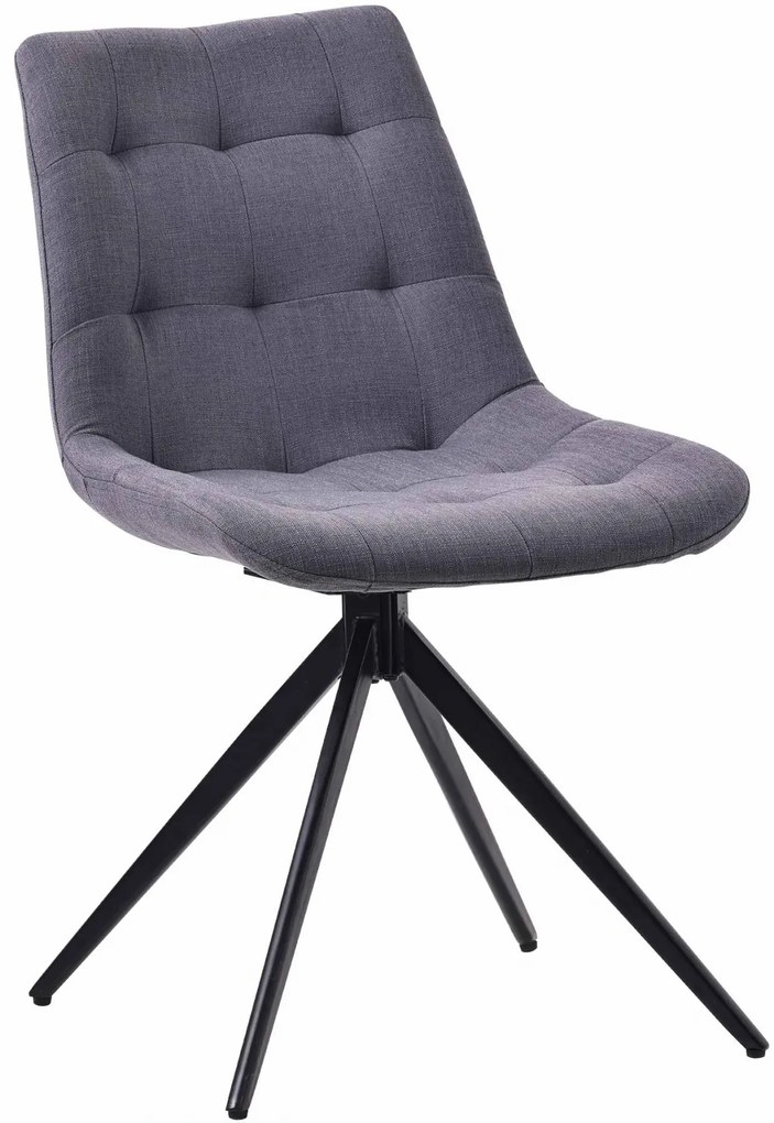 Jedálenská stolička Merna - látka - Tmavo sivá