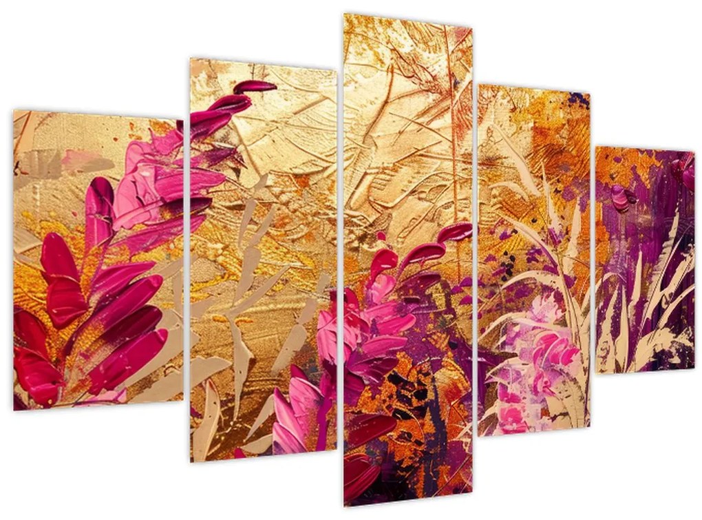 Obraz - Abstraktná maľba kvetov II. (150x105 cm)