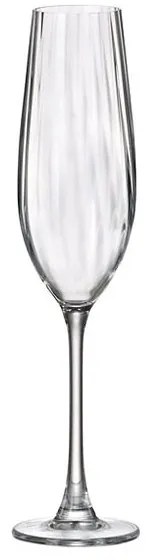 Crystal Bohemia BOHEMIA COLUMBA OPTIC POHÁR NA ŠAMPANSKÉ 260ML SADA 6KS